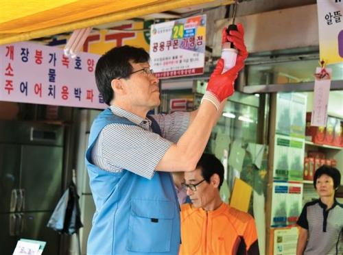 전통시장 LED 조명 교체(회장님 참여)